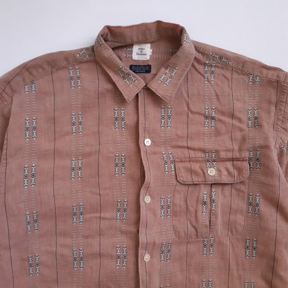 Vintage faded southwestern style stripe patterned shirt made in Japan - Picture 2 of 7